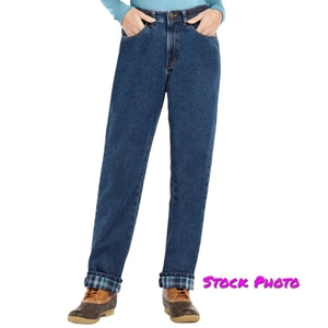 L.L. Bean Women's Relaxed Comfort‎ Waist Flannel-Lined Jeans Size 14 Reg NEW